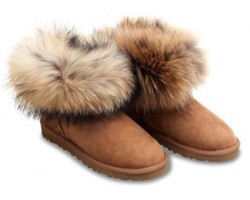 UGG FOX FUR CHESTNUT