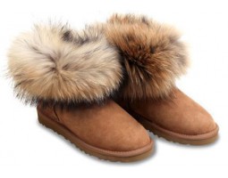 UGG FOX FUR CHESTNUT