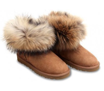 UGG FOX FUR CHESTNUT