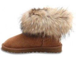 UGG FOX FUR CHESTNUT