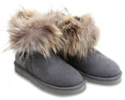 UGG FOX FUR GREY