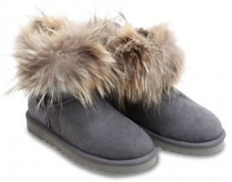 UGG FOX FUR GREY