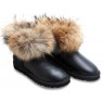 UGG FOX FUR METALLIC BLACK