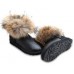 UGG FOX FUR METALLIC BLACK