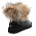 UGG FOX FUR METALLIC BLACK