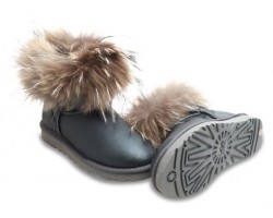 UGG FOX FUR METALLIC GREY