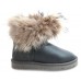 UGG FOX FUR METALLIC GREY