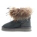 UGG FOX FUR METALLIC GREY