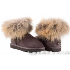 UGG FOX FUR MINI CHOCOLATE