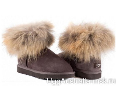 UGG FOX FUR MINI CHOCOLATE