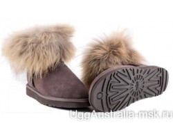 UGG FOX FUR MINI CHOCOLATE