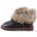 UGG FOX FUR MINI METALLIC CHOCOLATE