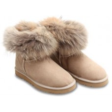 UGG FOX FUR SAND