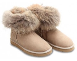 UGG FOX FUR SAND