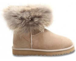 UGG FOX FUR SAND