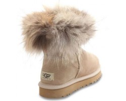 UGG FOX FUR SAND