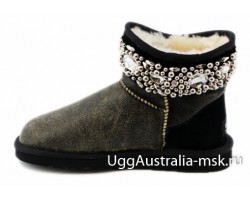 UGG & JIMMY CHOO CRYSTALS BOMBER BLACK