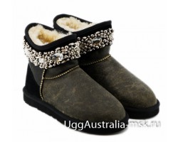 UGG & JIMMY CHOO CRYSTALS BOMBER BLACK