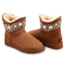 UGG & JIMMY CHOO CRYSTALS CHESTNUT