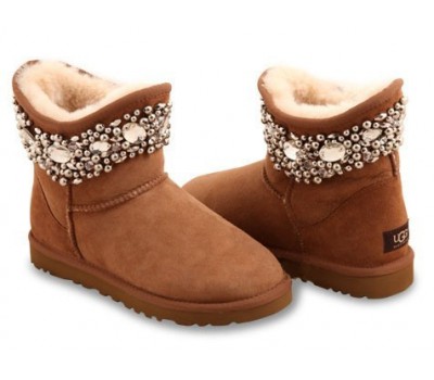 UGG & JIMMY CHOO CRYSTALS CHESTNUT