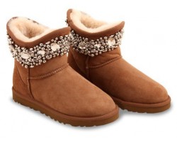 UGG & JIMMY CHOO CRYSTALS CHESTNUT