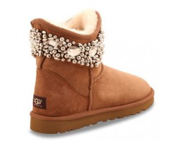 UGG & JIMMY CHOO CRYSTALS CHESTNUT