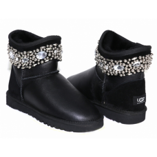 UGG & JIMMY CHOO CRYSTALS METALLIC BLACK