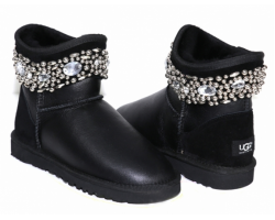 UGG & JIMMY CHOO CRYSTALS METALLIC BLACK