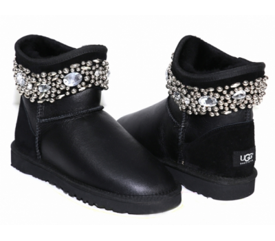 UGG & JIMMY CHOO CRYSTALS METALLIC BLACK