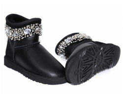 UGG & JIMMY CHOO CRYSTALS METALLIC BLACK