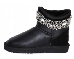 UGG & JIMMY CHOO CRYSTALS METALLIC BLACK