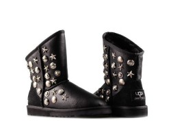 UGG & JIMMY CHOO STARLIT METALLIC BLACK