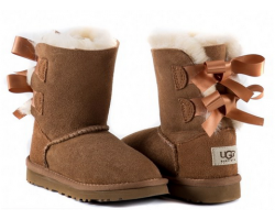 UGG KIDS BAILEY BOW CHESTNUT