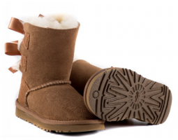 UGG KIDS BAILEY BOW CHESTNUT