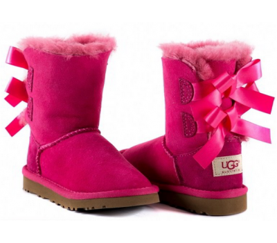 UGG KIDS BAILEY BOW DUSTY ROSE