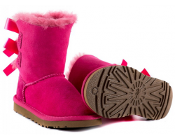 UGG KIDS BAILEY BOW DUSTY ROSE