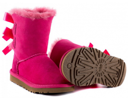 UGG KIDS BAILEY BOW DUSTY ROSE