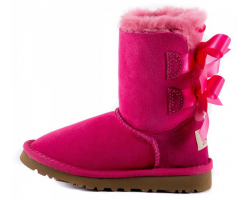 UGG KIDS BAILEY BOW DUSTY ROSE