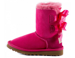 UGG KIDS BAILEY BOW DUSTY ROSE