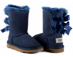 UGG KIDS BAILEY BOW NAVY