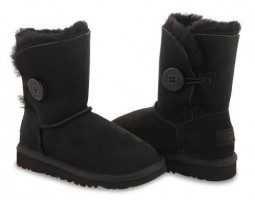 UGG KIDS BAILEY BUTTON BLACK