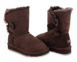 UGG KIDS BAILEY BUTTON CHOCOLATE