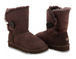 UGG KIDS BAILEY BUTTON CHOCOLATE