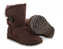 UGG KIDS BAILEY BUTTON CHOCOLATE