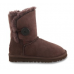 UGG KIDS BAILEY BUTTON CHOCOLATE