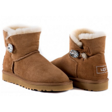 UGG MINI BAILEY BUTTON BLING CHESTNUT