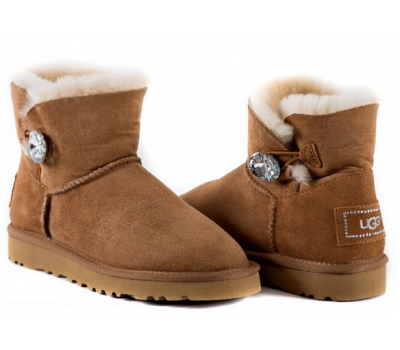 UGG MINI BAILEY BUTTON BLING CHESTNUT