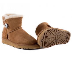 UGG MINI BAILEY BUTTON BLING CHESTNUT