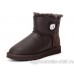 UGG MINI BAILEY BUTTON BLING METALLIC CHOCOLATE