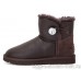 UGG MINI BAILEY BUTTON BLING METALLIC CHOCOLATE